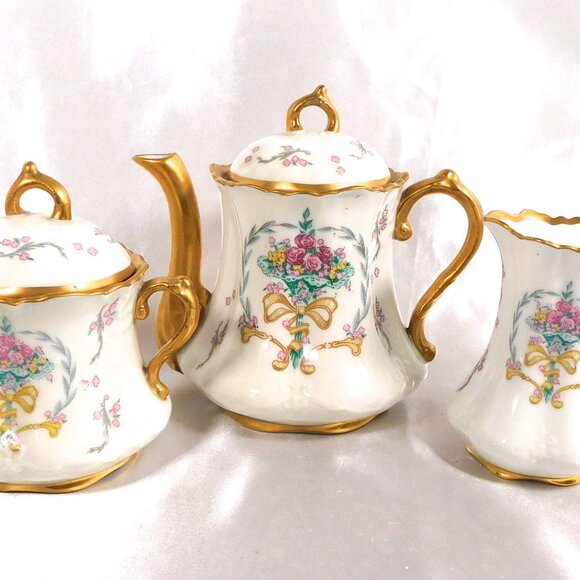 Concorde China Teapot Sugar Bowl and Creamerin CCD16 # 23597